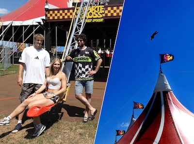 Gewonde stuntman Jim loopt alweer rond op Zwarte Cross na mislukte sprong: ‘Knalde met mijn knie tegen mijn hoofd’
