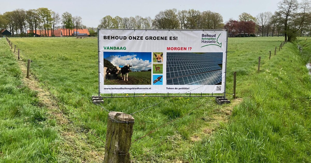 Spandoeken voor behoud buitengebied Hasselo: ‘Wij dagen de gemeente Hengelo uit om bij zinnen te kom