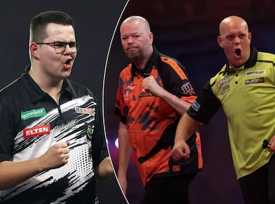 Zo deden de Nederlandse voorgangers van Gian van Veen het in de halve finale van het WK darts