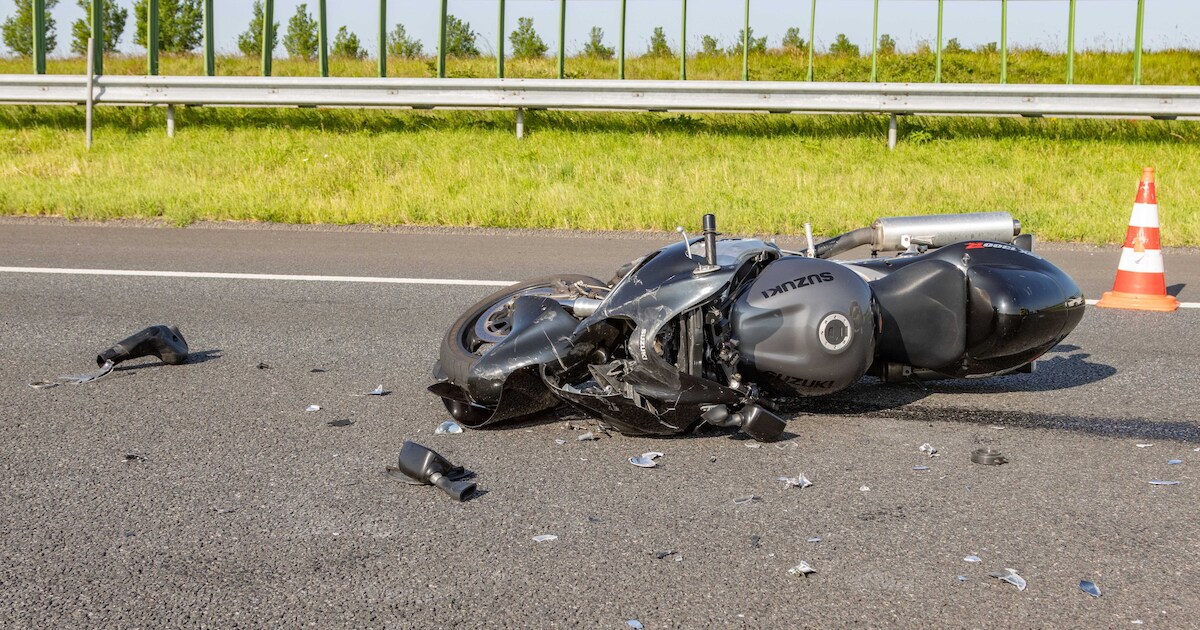 Motorrijder gewond bij ongeval op de A32 bij Akkrum
