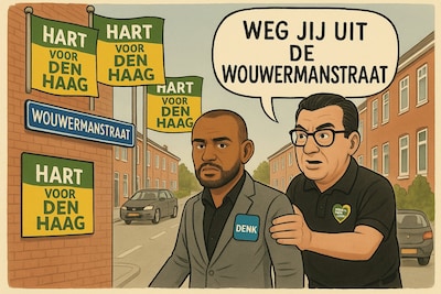 ‘Clowntje’ Richard de Mos en huilende of rennende wethouders: Haagse politici bespotten elkaar via AI