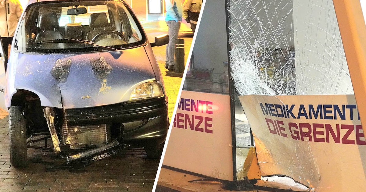 Flinke schade in Meppel: brommobiel rijdt raam van drogisterij aan gort