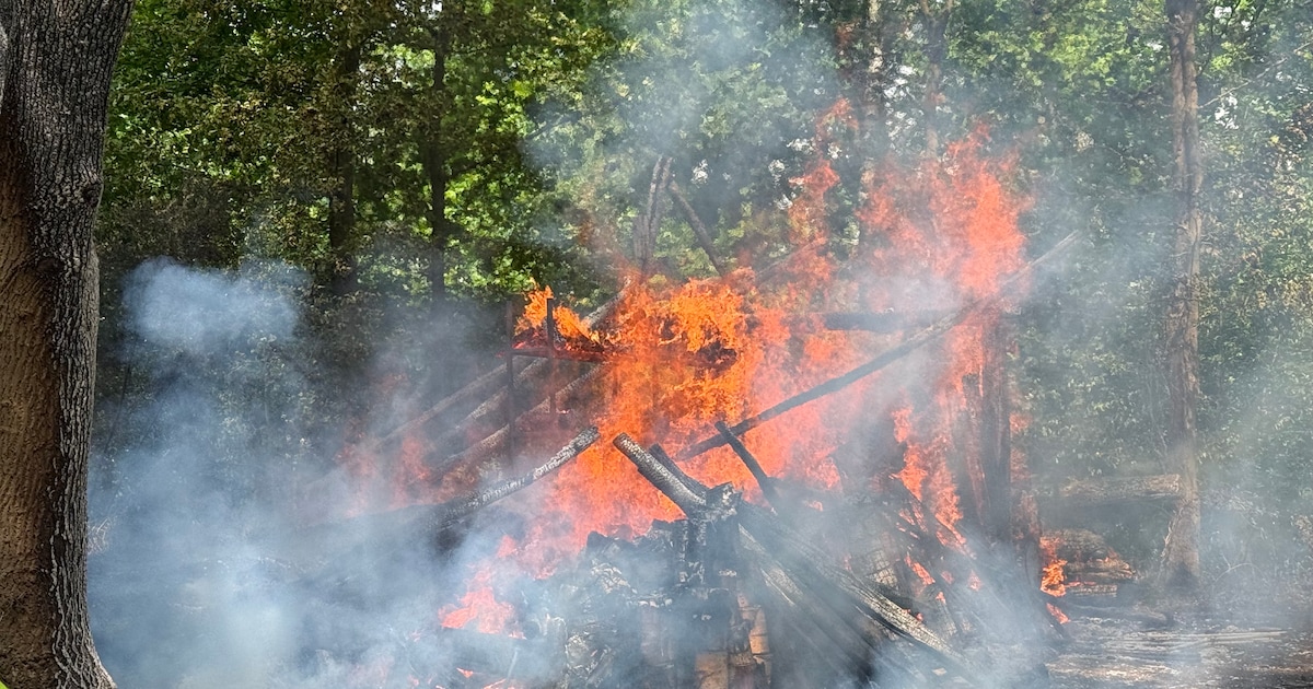 Houten gebouw van heempark in Schijndel afgebrand