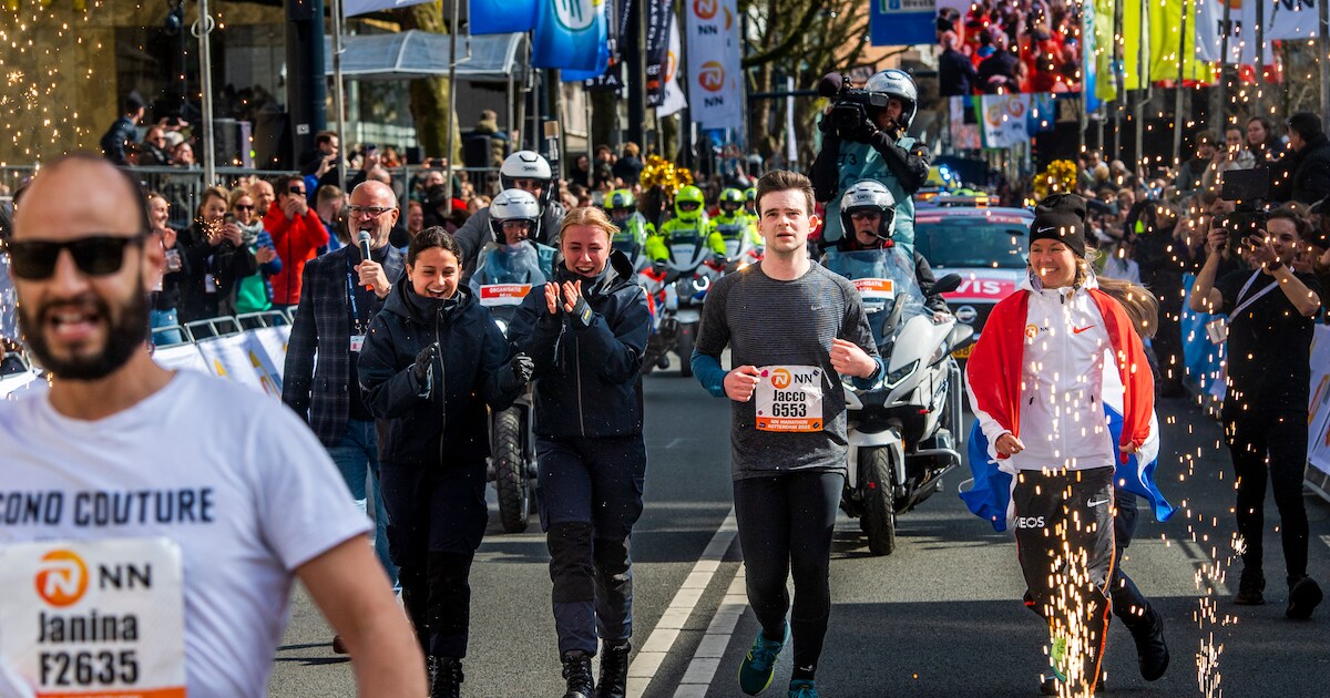 Laatste worden in de marathon, Jacco (22) deed het: ‘Ik word momenteel al moe als ik aan hardlopen d