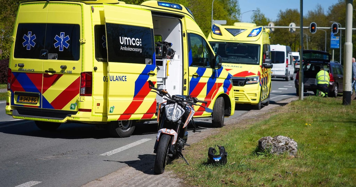 Motor met kind betrokken bij ongeluk in Peize