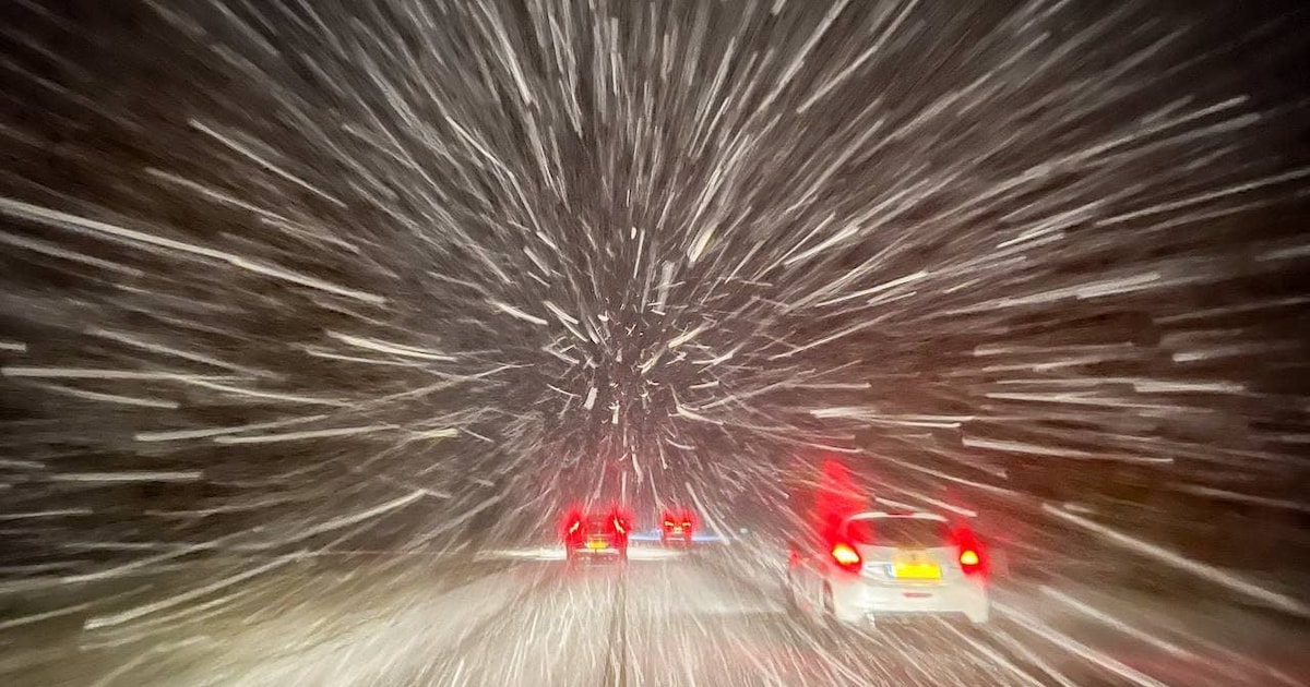 Bewolkt en enige tijd sneeuwval in Raalte in de middag