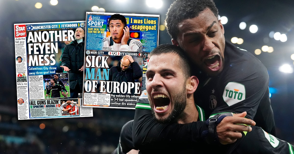 Engelse media lyrisch over Feyenoord na ‘verbluffende comeback’: ‘Je ...