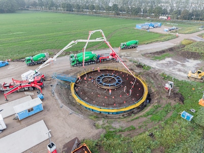 Windpark A59 krijgt twee windreuzen van grootste soort en dat vraagt om een stevige fundering: 80 be