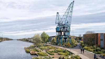 AI-beelden laten zien hoe Havenpark in Groningse wijk Stadshavens eruit kan zien