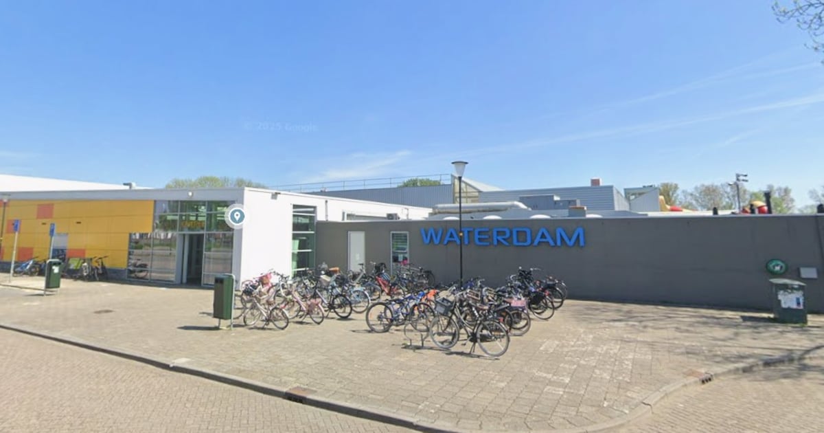 Nieuwjaarsduik in zwembad de Waterdam in Volendam