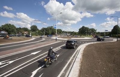 Geen vrij baan voor fietser op omleidingsroutes wanneer N233 dicht is