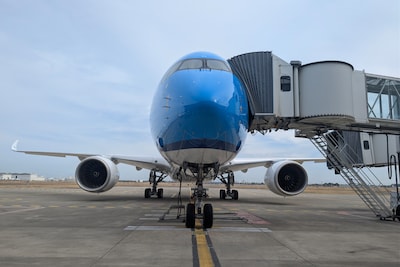 Airbus A350 van KLM is geland op Schiphol, maar de businessclassstoelen mogen nog niet worden gebruikt