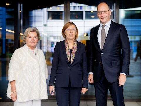 College van onderzoek integriteit. Vlnr Patricia Tielens-Tripels (nam niet deel aan het interview), voorzitter Jonneke Oosting en Patrick Overeem.