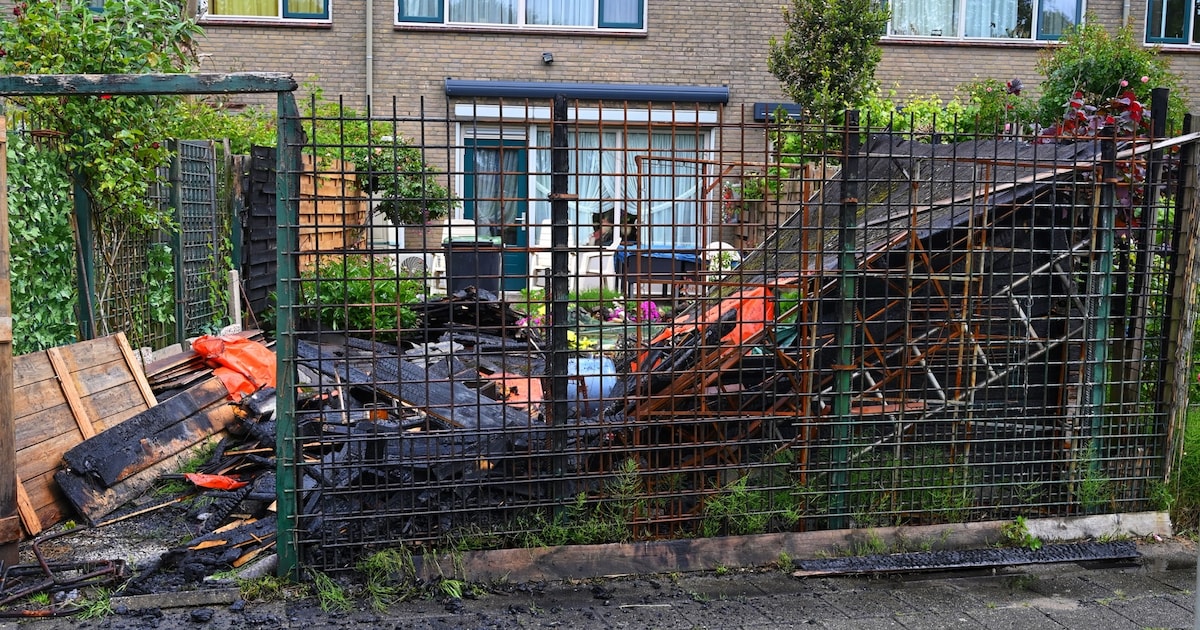 Schuurtje gaat in vlammen op in Culemborg