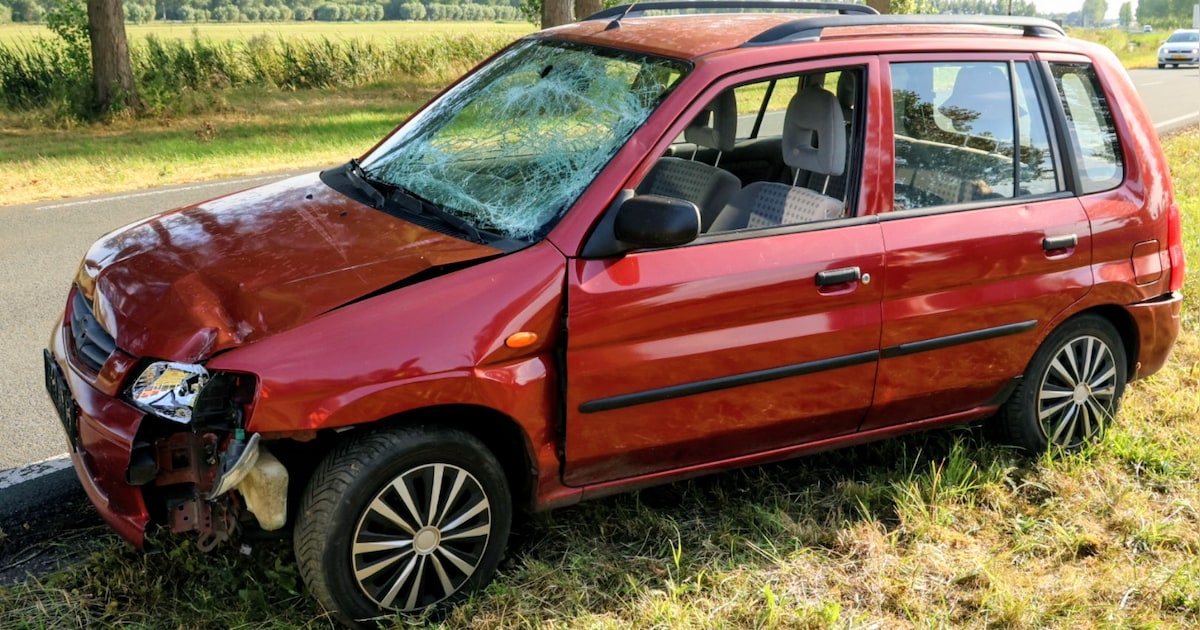 Auto rijdt meerdere verkeerspalen uit de grond bij ongeval in Culemborg