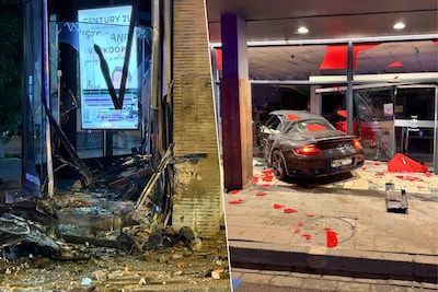 Porsche knalt supermarkt binnen: man vlucht en laat vrouw die hij net leert kennen gewond achter