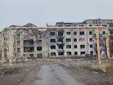 Kerstmis in Myrnohrad, Oekraïne
