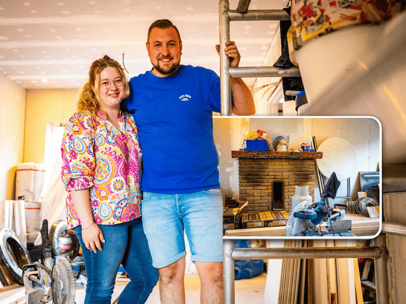 Dave en Lisanne toverden vervallen woning om tot modern droomhuis: ‘Alleen buitenmuren stonden er nog’