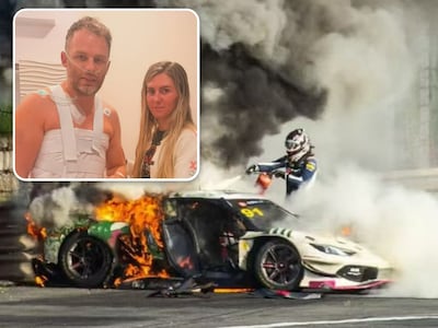 Acteur neemt coureur die door Nederlander uit brandende Ferrari werd gered op de hak: ‘Laat dames de beelden zien’