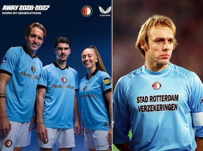 Feyenoord presenteert nieuw uitshirt, verwijzing naar UEFA Cup-seizoen in 2002