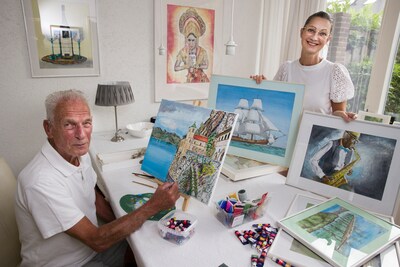 Veteraan Wim (82) is niet meer bang voor oorlog nu hij schildert: ‘Ik droom zelfs van exposeren’