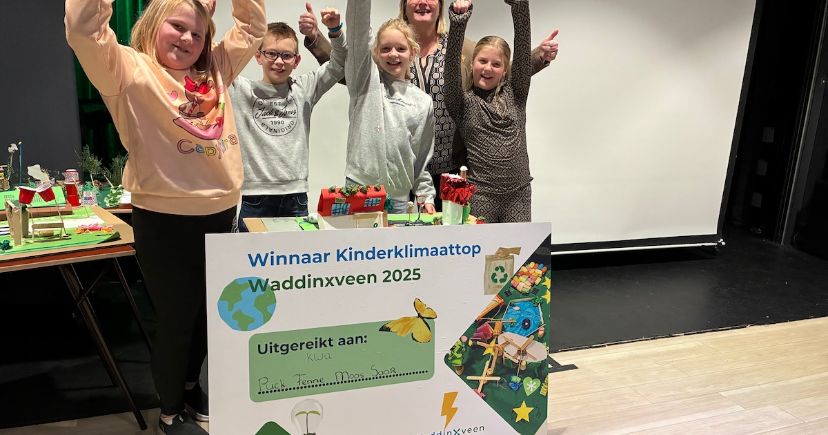 Waddinxveense kinderen winnen met duurzaam straatidee op Kinderklimaattop