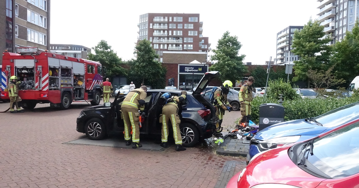 Brand in kofferbak van auto in Beverwijk