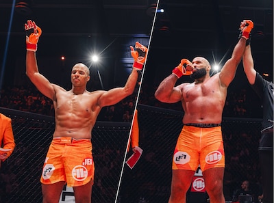 Ingetogen Rigters en showman Meyer winnen MMA-debuut binnen een minuut: ‘Ik ben een man on a mission’
