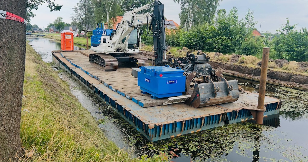 Beschoeiing Pekelder Hoofddiep wordt vernieuwd, werkzaamheden gestart