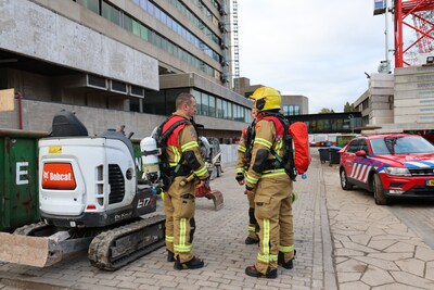 Veel rook uit oud Erasmus Universiteit-gebouw, medewerkers blussen brand