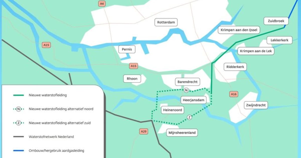 Onderzoek naar waterstofleiding in Albrandswaard