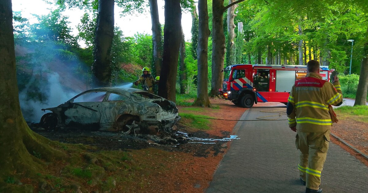 Mercedes brandt volledig uit in Rozendaal