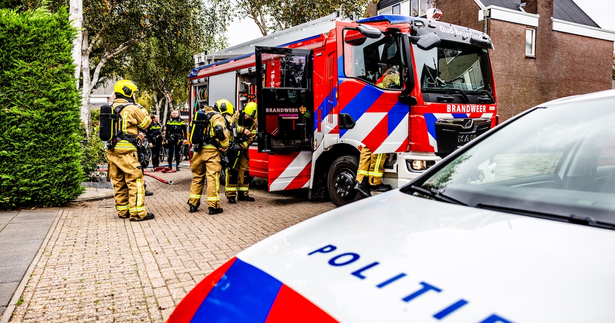 Brand in heg onder overkapping aan Ferdinand Bolstraat in Oud-Beijerland