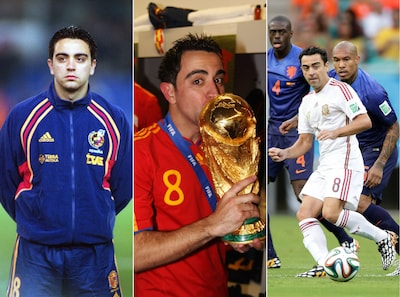 Xavi speelde drie keer tegen Oranje: debuut, WK-finale en zijn laatste interland