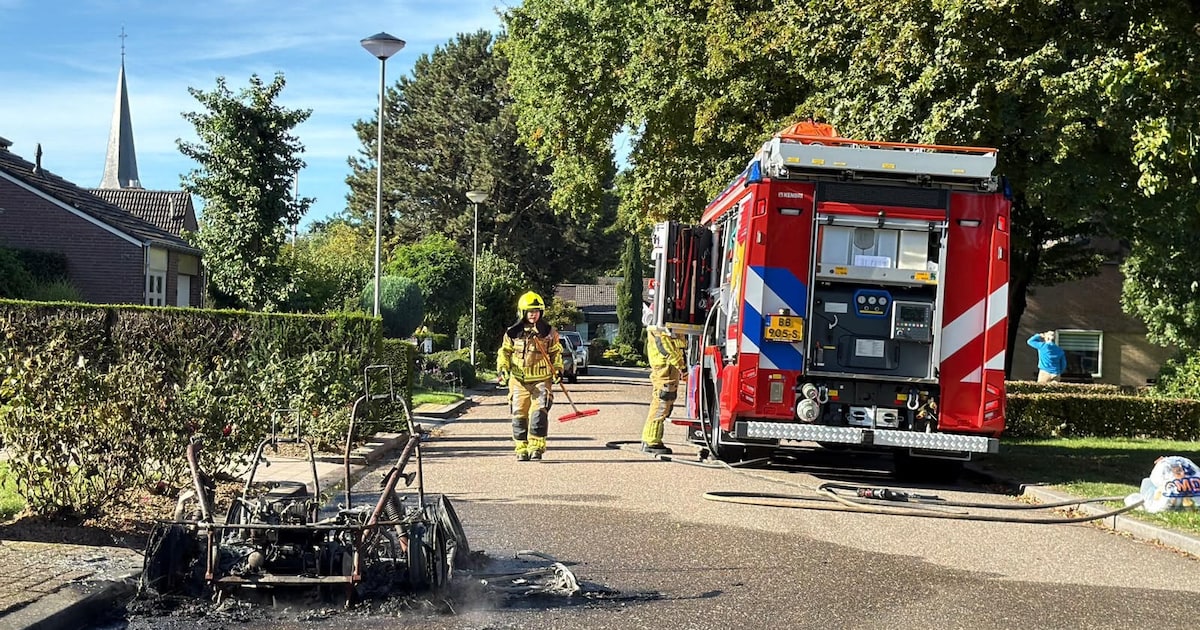 45-km-auto compleet uitgebrand in woonwijk Mheer
