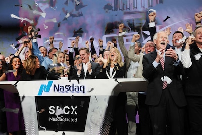 SpaceX rises over 11% in market debut, Elon Musk becomes world's first trillionaire