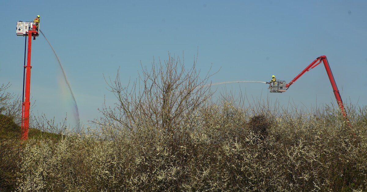 Middelbrand op Nieuwe Pieckelaan in Weurt