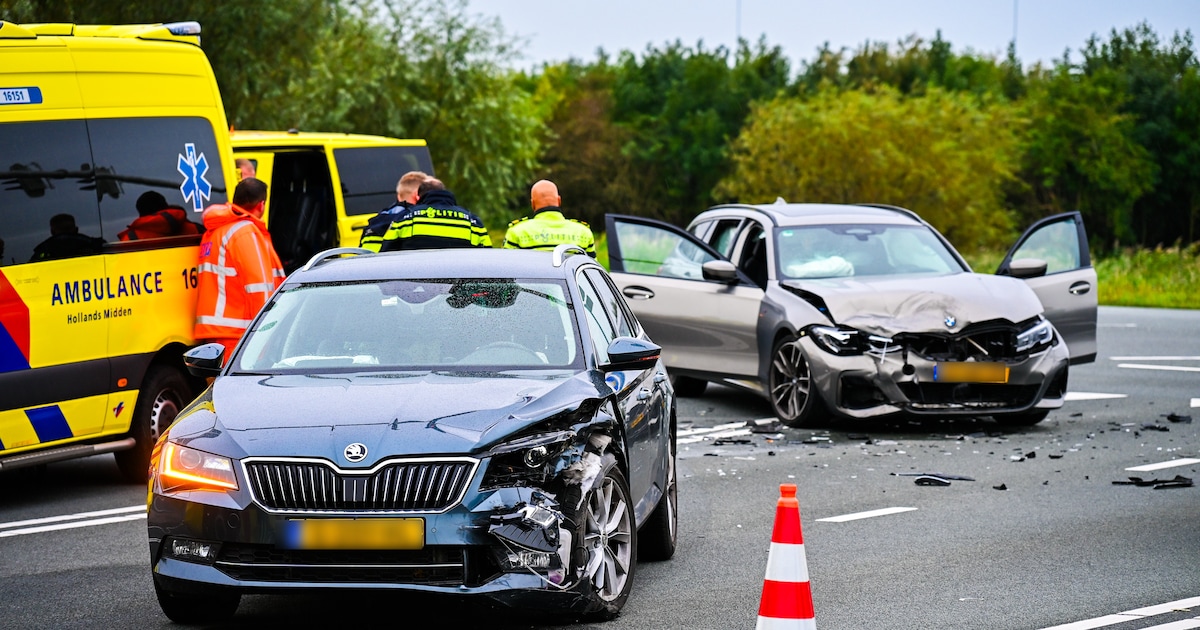 Vier gewonden bij ernstig ongeval op de N457 bij Waddinxveen