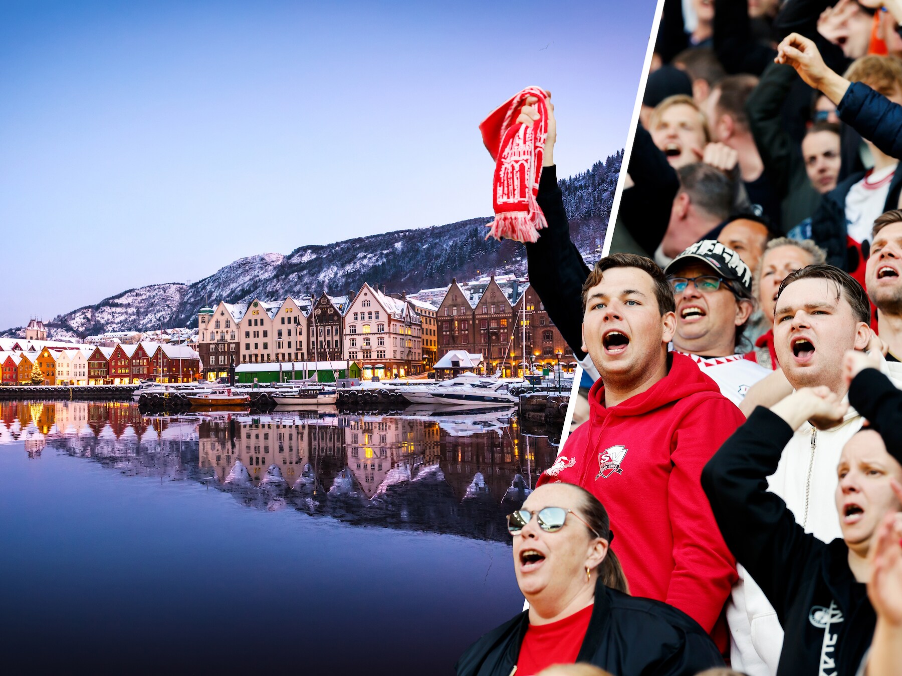 Vele supporters geven de voorkeur aan Glasgow of Sevilla, toch kan FC Utrecht ook in Bergen rekenen op honderden fans