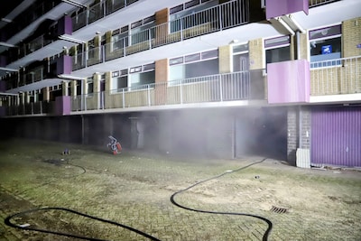 Brand berging van leegstaande flat aan de Wadenoijenlaan in Tiel