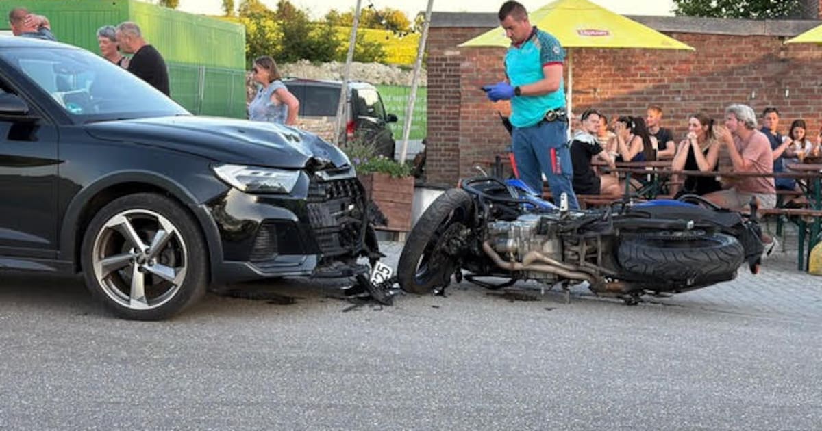Motorrijder gewond bij botsing met auto in Vijlen