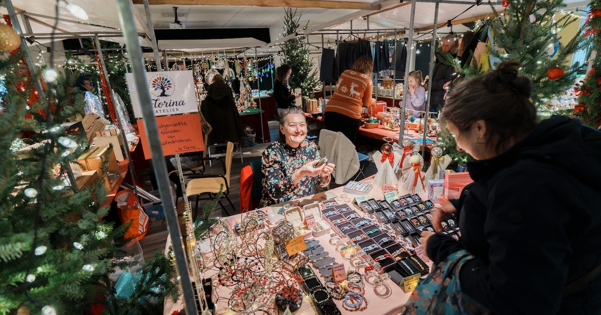 Winterwonderland op het Kerkplein in Hippolytushoef