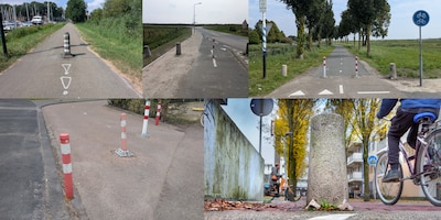 Let op, paaltje! Waar staat volgens jou zo’n levensgevaarlijk obstakel op het fietspad?