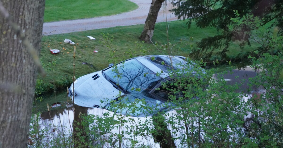 Automobilist belandt in diepe sloot in Middelstum
