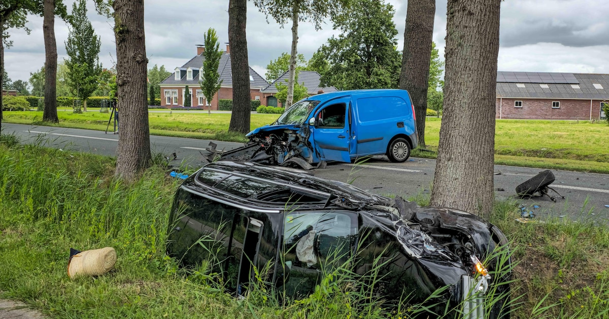 Frontale botsing op N372 nabij Nietap