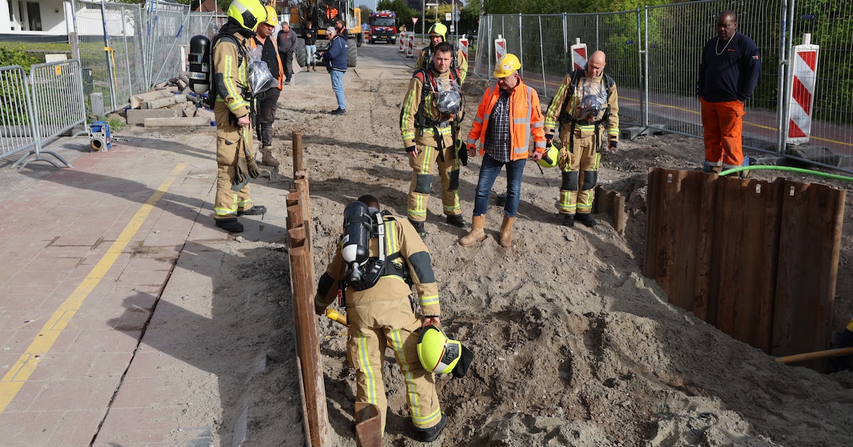 Gasleiding geraakt bij werkzaamheden in Monster