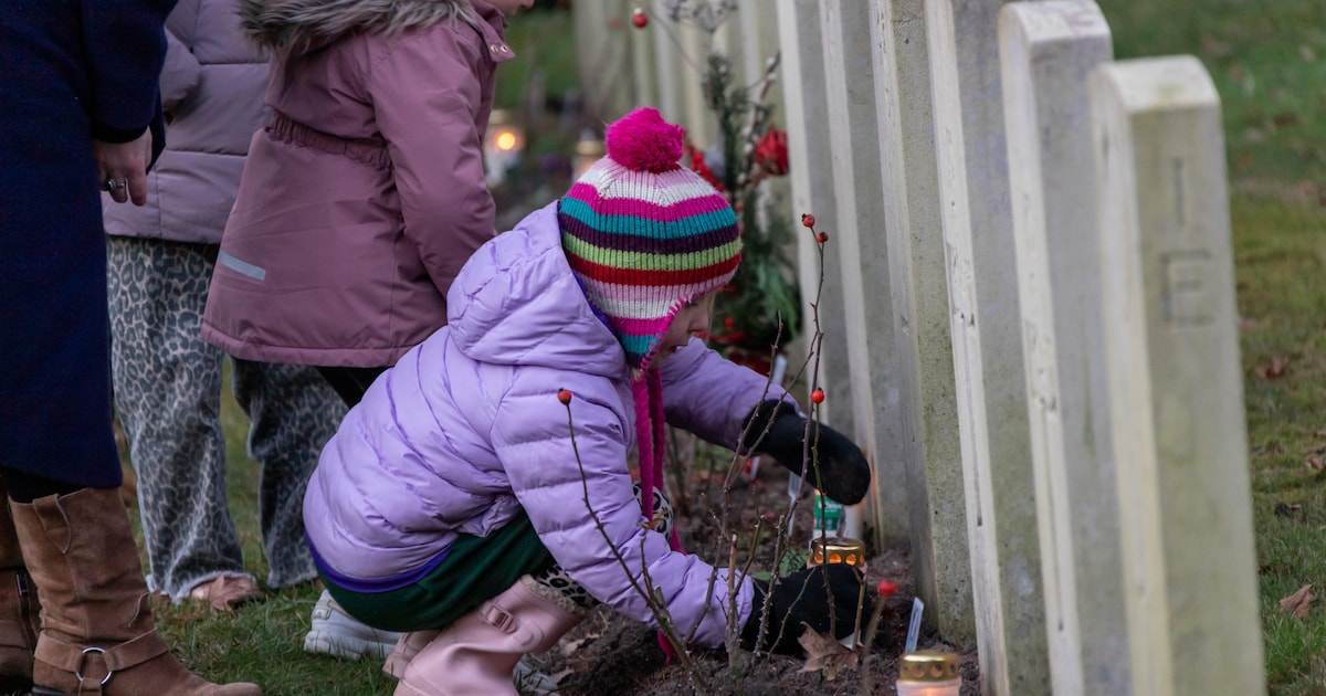 Lichtjes op oorlogsgraven in Overloon en jongste lid Zonnebloem wordt 50
