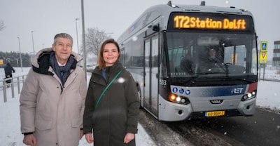 Nieuwe buslijn 172 verbindt Delft met station Alexander