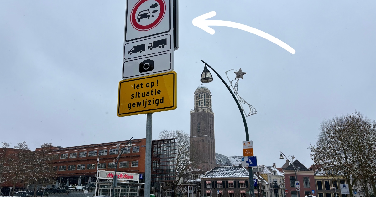 Nieuw verkeersbord gespot in Zwolle: dit betekent het