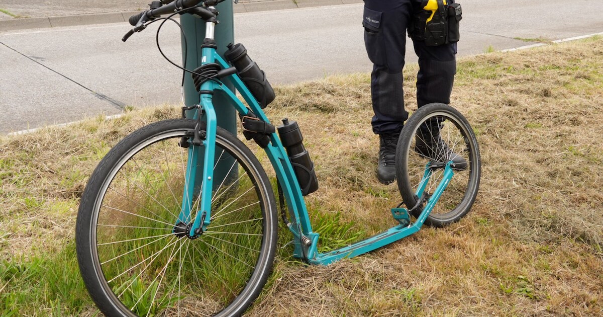 Botsing tussen man op step en auto in Lieshout